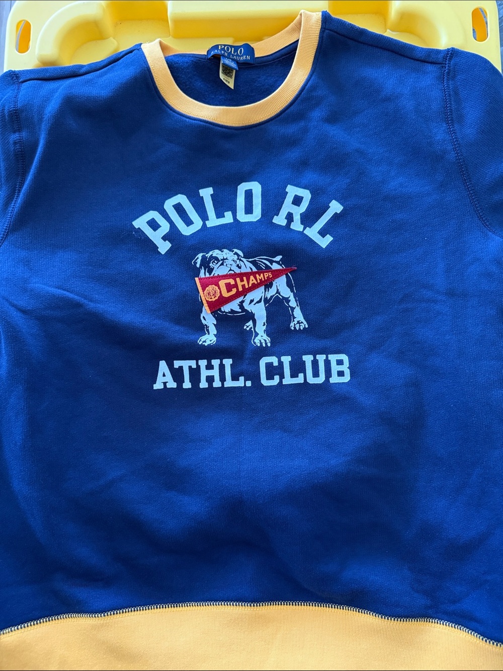 Polo by Ralph Lauren Royal Blue & Yellow Athl. Club Bulldog Sweatshirt